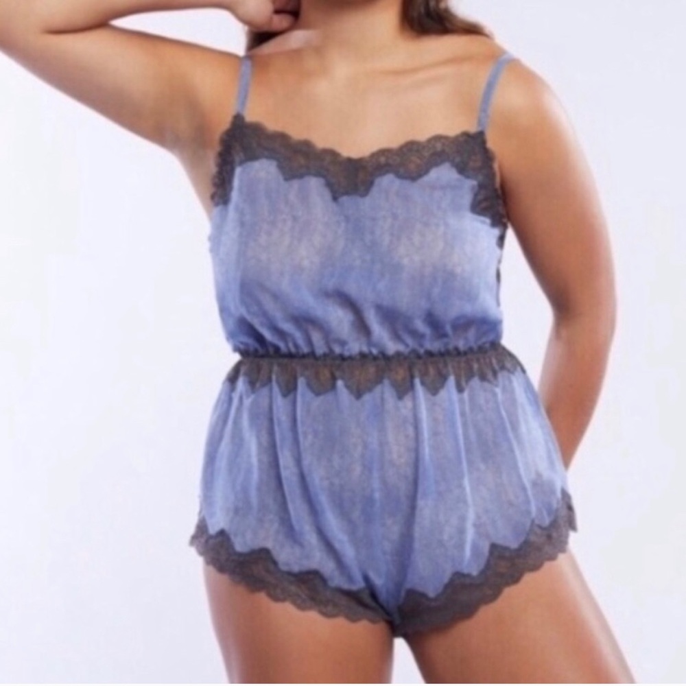 SavageXFenty Lace Trim Lingerie Romper NWT